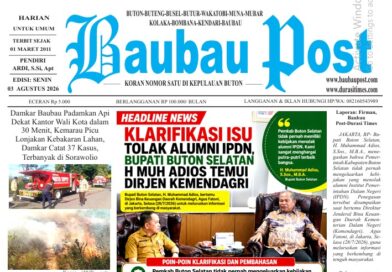 Koran Online Baubau Post Edisi 01 AGUSTUS 2026