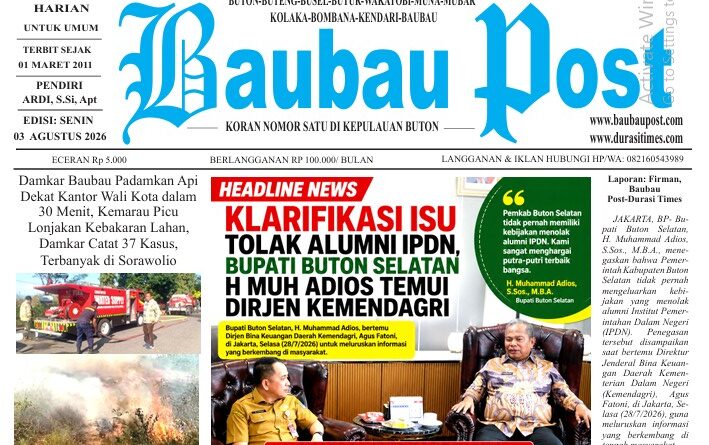 Koran Online Baubau Post Edisi 01 AGUSTUS 2026