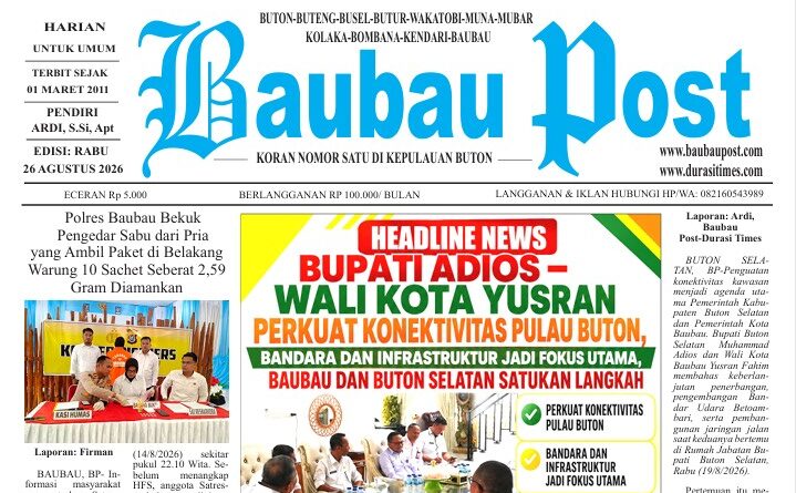 Koran Online Baubau Post Edisi 26 Agustus 2026