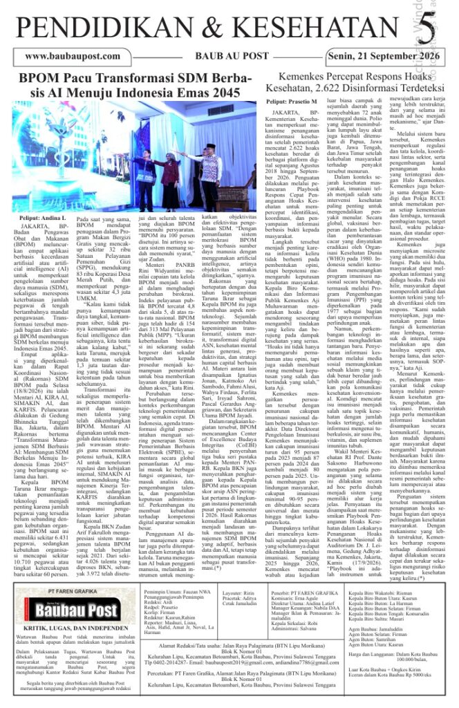 Koran Online Baubau Post Edisi 21 September 2026 6 05 4