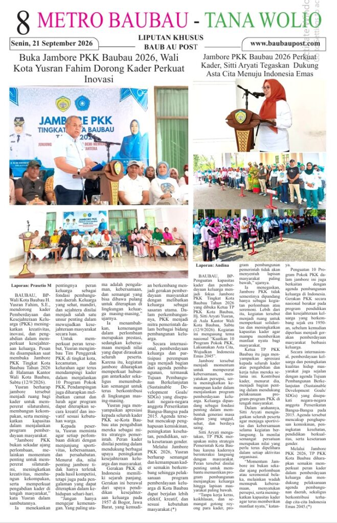Koran Online Baubau Post Edisi 21 September 2026 9 08 4