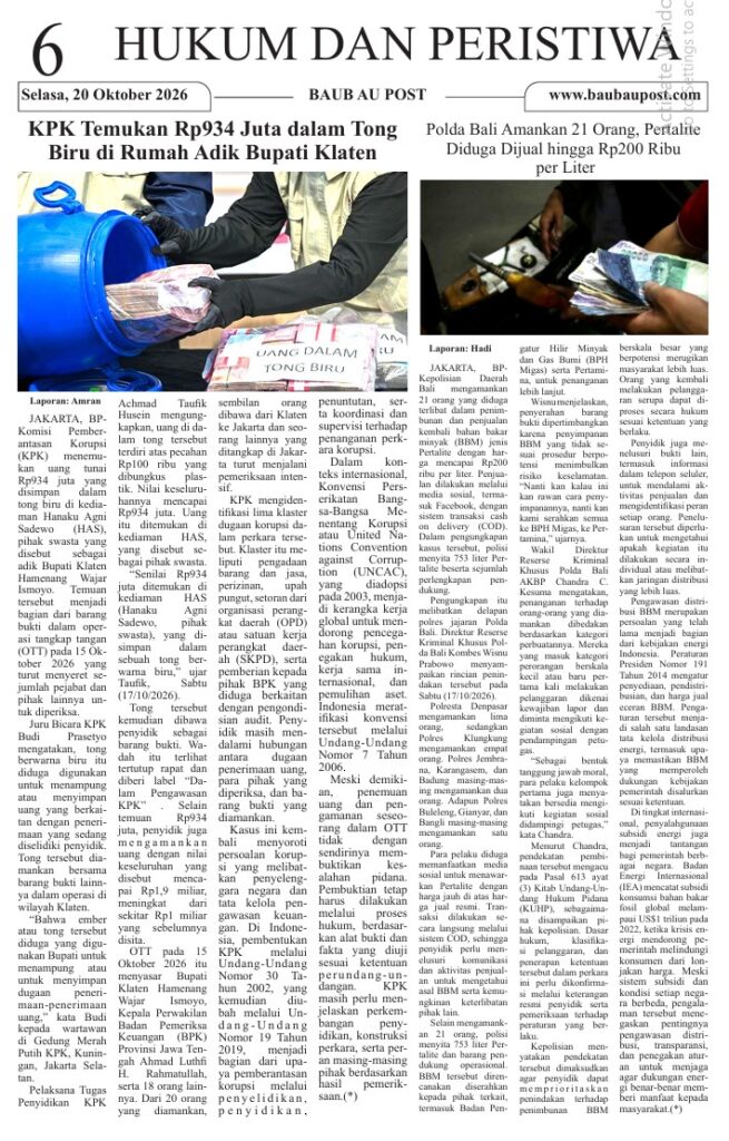 Koran Online Baubau Post Edisi 20 Oktober 2026 7 06 8