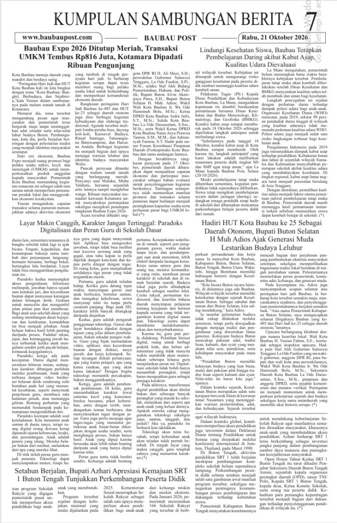 Koran Online Baubau Post Edisi 21 Oktober 2026 8 07 9