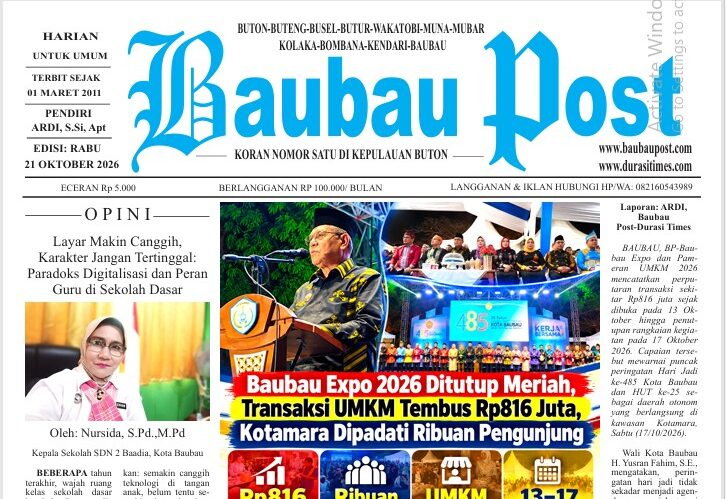 Koran Online Baubau Post Edisi 21 Oktober 2026 1 Koran Online Baubau Post Edisi 21 Oktober 2026
