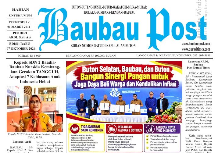 Koran Online Baubau Post Edisi 07 Oktober 2026