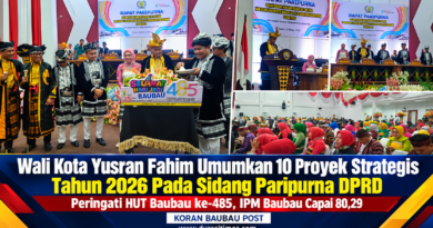 Wali Kota Yusran Fahim Umumkan 10 Proyek Strategis Tahun 2026 Pada Sidang Paripurna DPRD Peringati HUT Baubau ke-485, IPM Baubau Capai 80,29