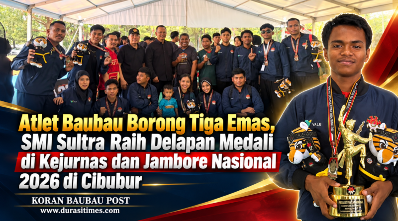Atlet Baubau Borong Tiga Emas, SMI Sultra Raih Delapan Medali di Kejurnas dan Jambore Nasional 2026 di Cibubur