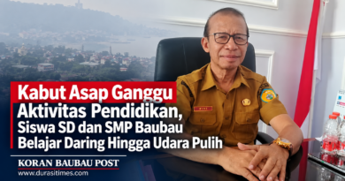 Kabut Asap Ganggu Aktivitas Pendidikan, Siswa SD dan SMP Baubau Belajar Daring Hingga Udara Pulih