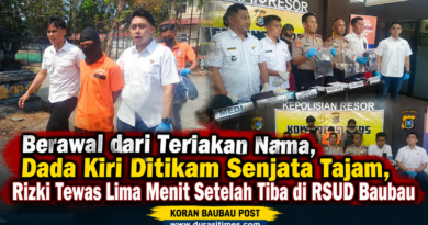 Berawal dari Teriakan Nama, Dada Kiri Ditikam Senjata Tajam, Rizki Tewas Lima Menit Setelah Tiba di RSUD Baubau