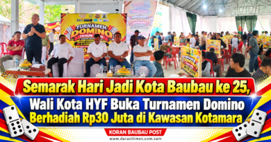 Semarak Hari Jadi Kota Baubau ke 25, Wali Kota HYF Buka Turnamen Domino Berhadiah Rp30 Juta di Kawasan Kotamara