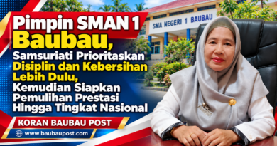 Pimpin SMAN 1 Baubau, Samsuriati Prioritaskan Disiplin dan Kebersihan Lebih Dulu, Kemudian Siapkan Pemulihan Prestasi Hingga Tingkat Nasional